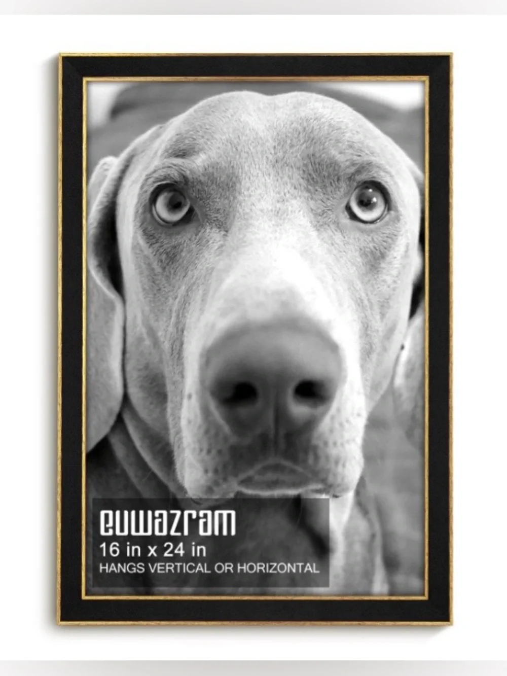 Elegant BLACK SUEDE Picture Frame 16x24”